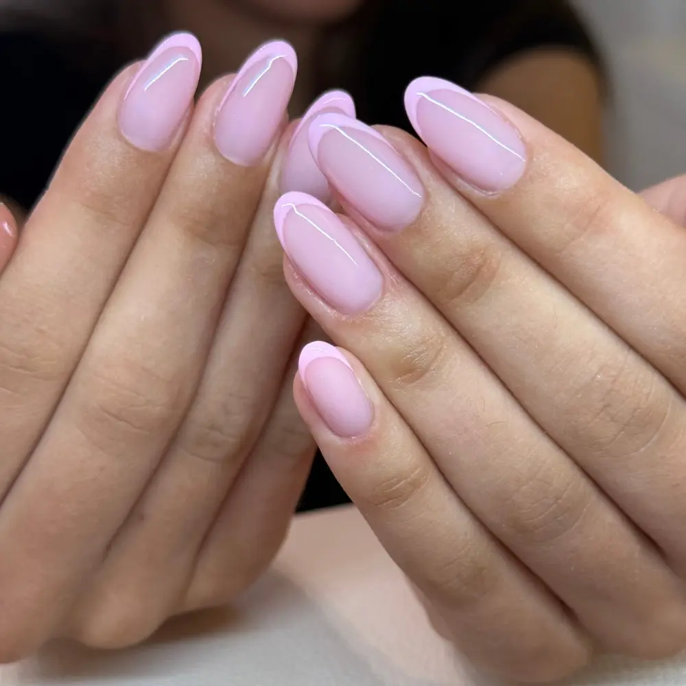 roza pastelni french cici nails