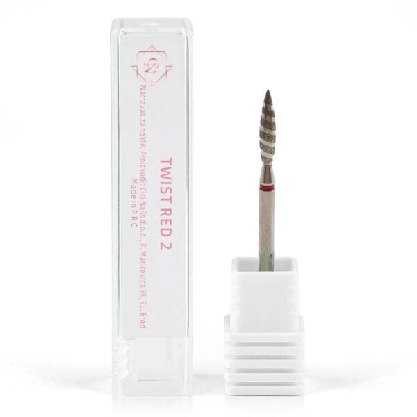 twist red 2 bit nastavak za brusilicu cici nails