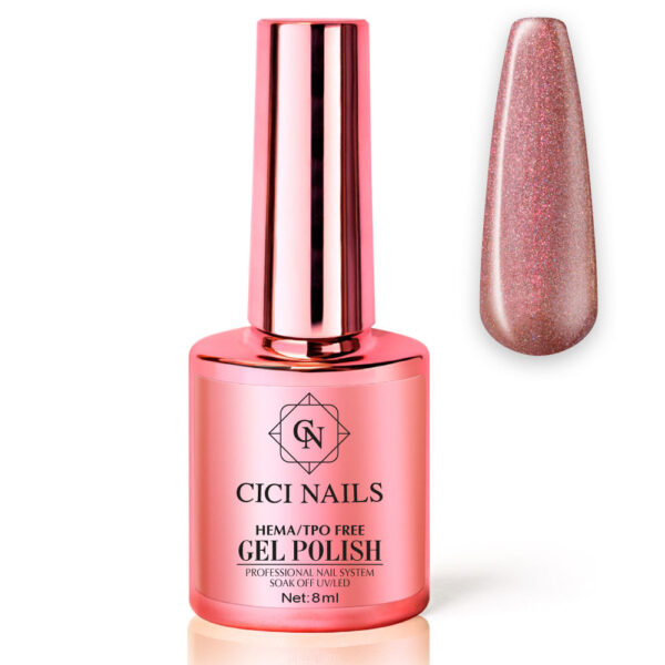 166 blushy cheeks 8ml roza trajni lak sa šljokicama cici nails slavonski brod