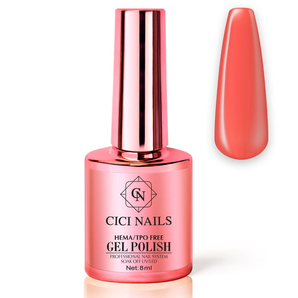 211 coral sunset 8ml koraljna nijansa trajnog laka za nokte | cici nails