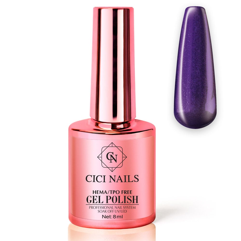 159 glitter plum 8ml ljubičasti glitter trajni lak za nokte cici nails