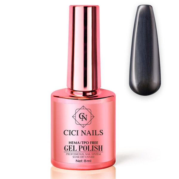 129 nightfall 8ml sivo crni trajni lak za nokte cici nails