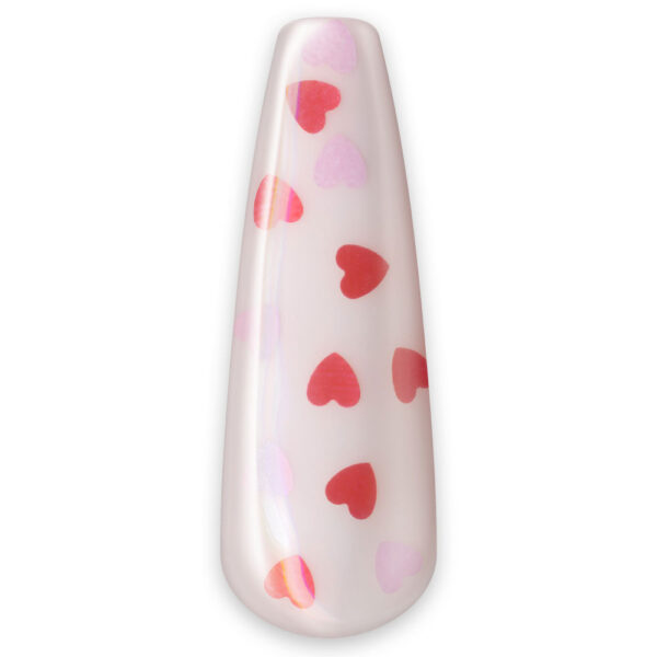 191 cupid"s kiss red 8ml cici nails prozirni trajni lak sa srcetima
