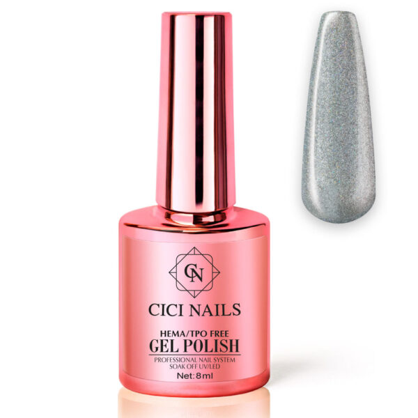 platinum silver 8ml platinasto srebrna svjetlucava nijansa | cici nails