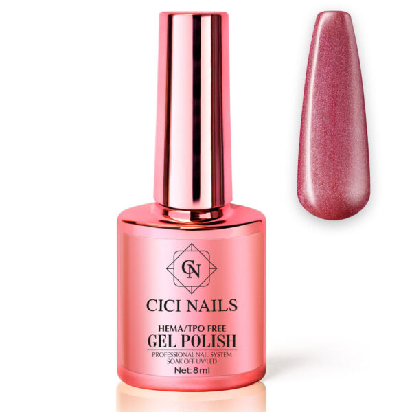 rose card spark 398 8ml crveno roza nijansa sa glitterima cici nails