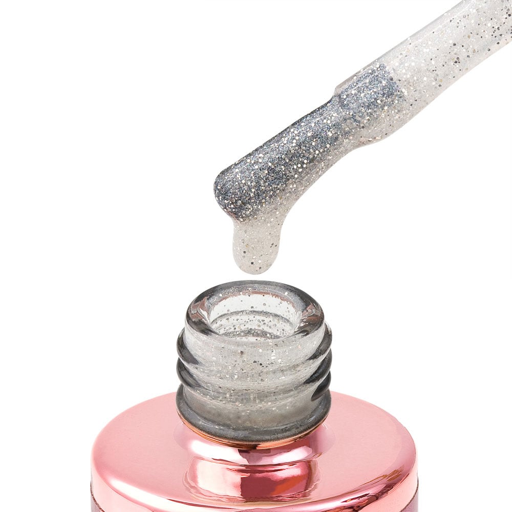 154 shell x 8ml mliječno bijela glitter nijansa cici nails