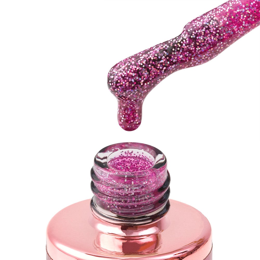 177 sparkling raspberry 8ml svjetlucavi malinasto rozi trajni lak za nokte cici nails