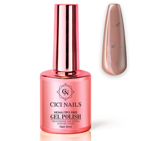 202 nude fantasies 8ml smeđi trajni lak sa flekicama cici nails materijal za nokte