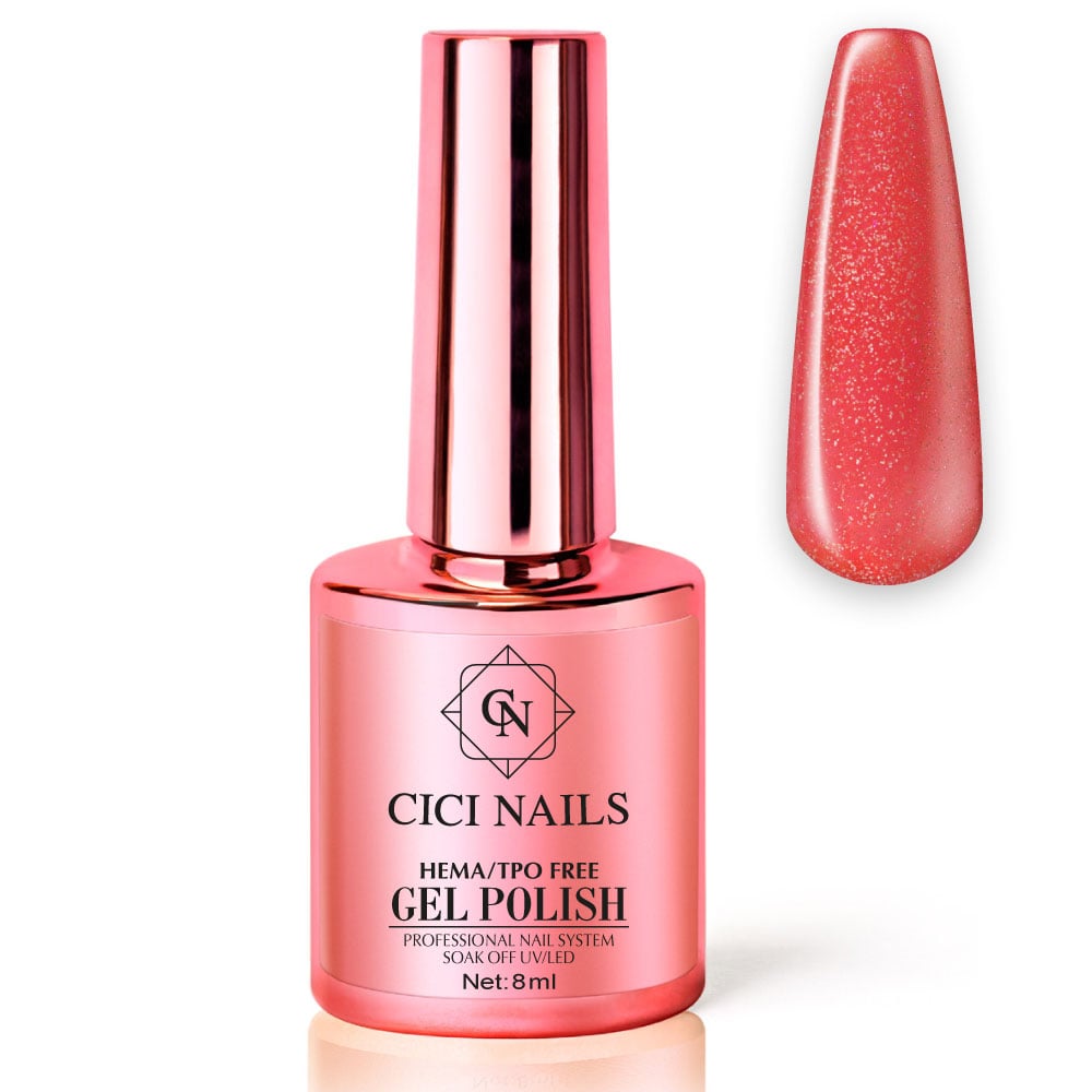 88 hot carnival 8ml trajni lak u roza nijasni sa sitnim shimerom cici nails