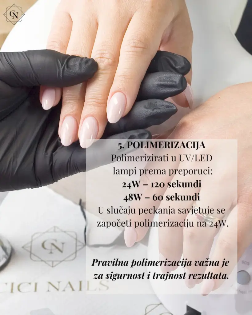cici nails polimerizacija betonka level pro baze u uv led lampi za dugotrajne nokte