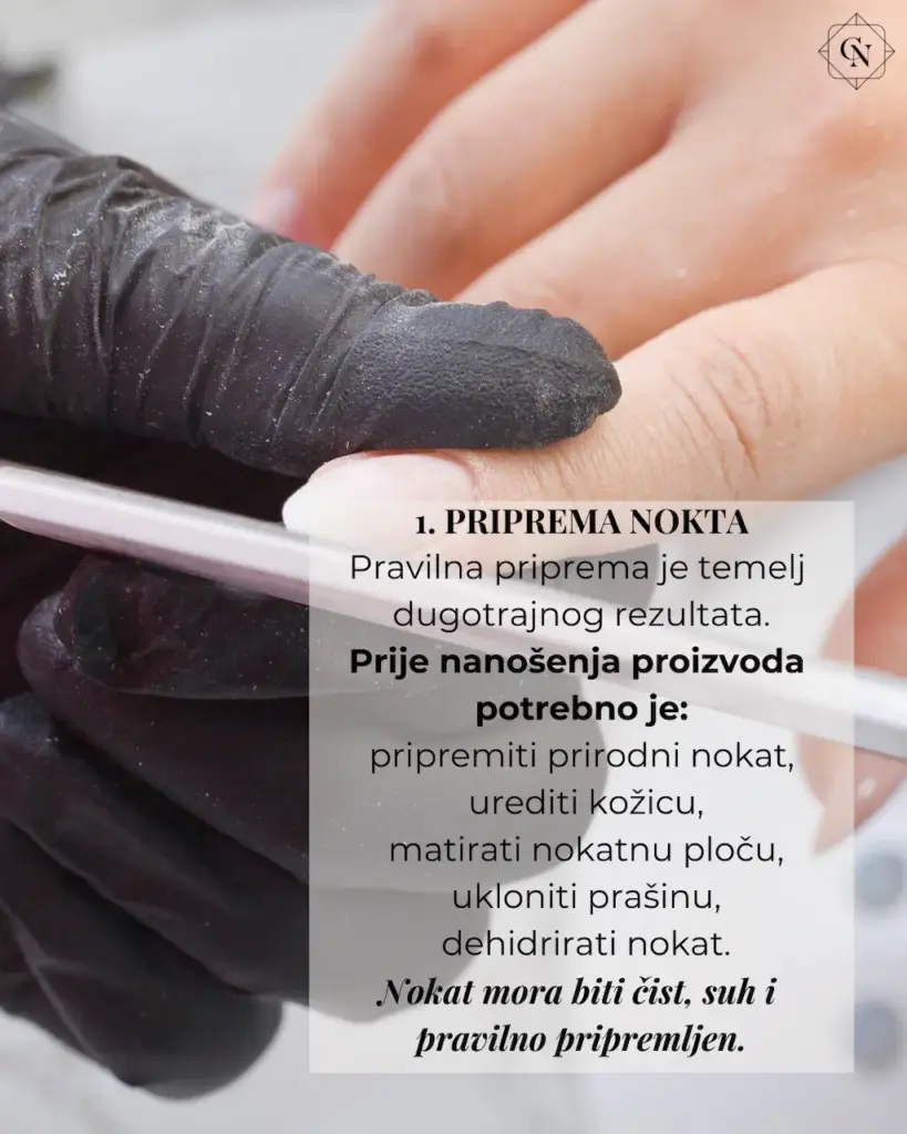 cici nails priprema prirodnog nokta prije nanosenja betonka level pro baze