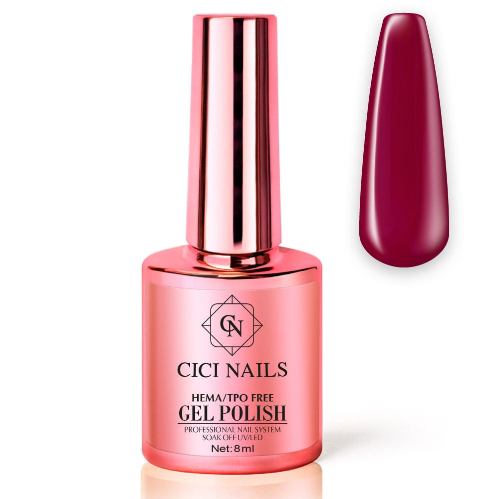 52 melinda 8ml bordo crveni trajni lak za nokte | Cici Nails