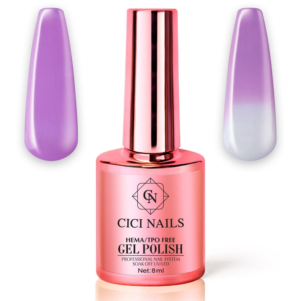 181 thermo lila 8ml trajni lak za nokte thermo nijansa ljubičasto bijela cici nails