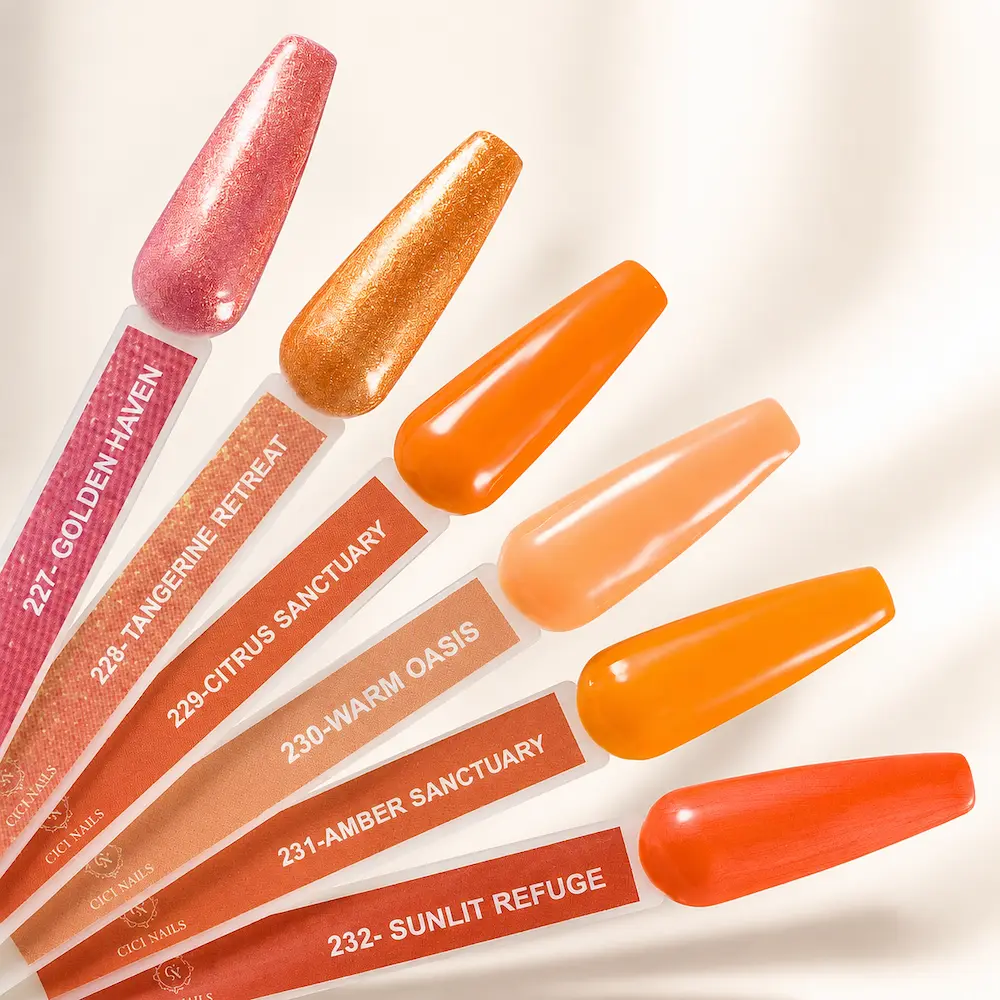 orange haven kolekcija cici nails narandžaste boje